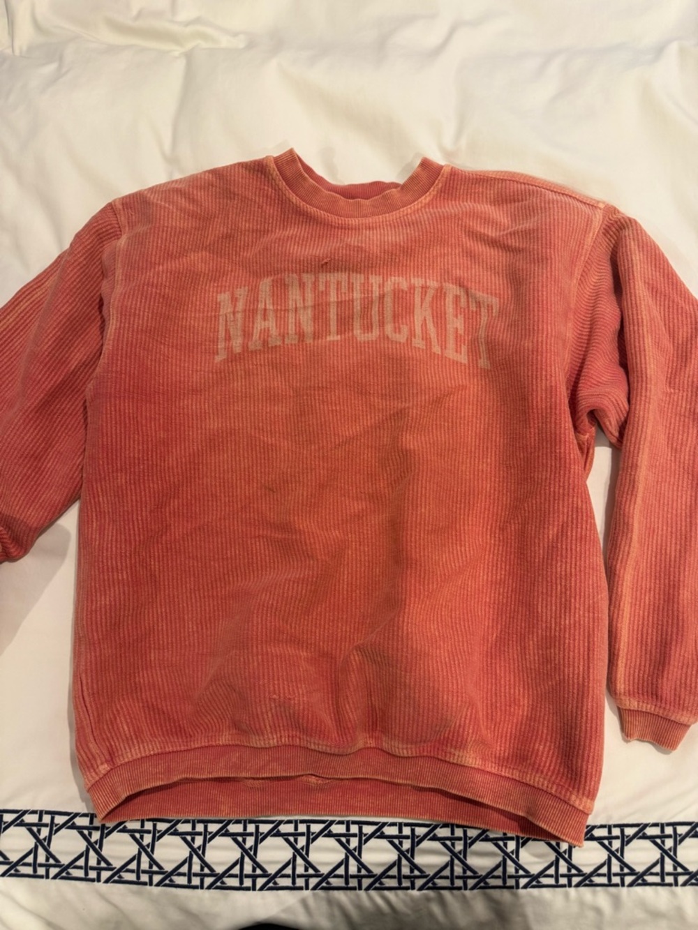 Nantucket Corduroy Crewneck Sweater - Red